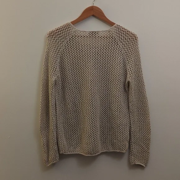 LOFT Women's Knitted Cream Sweater - Picture 5 of 5